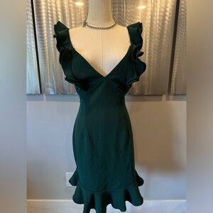 Hello Molly Green Ruffle Dress